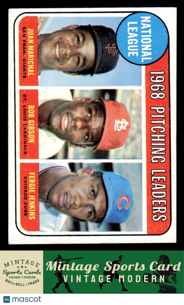 1969 Topps Juan Marichal / Bob Gibson / Fergie Jenkins #10