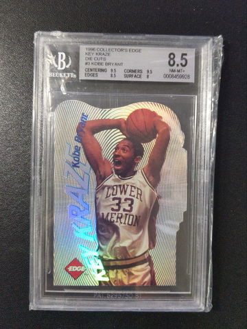 1996 Collector's Edge #3 Key Kraze Die Cuts Kobe Bryant BGS 8.5