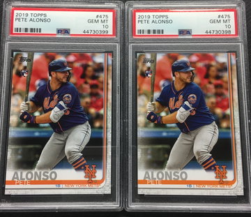 Pete Alonso topps series 2 rc psa 10 lot of 2 