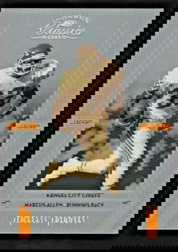 Marcus Allen 2005 Donruss Classics Timeless Tributes Silver 32/50 #'d to JSY #