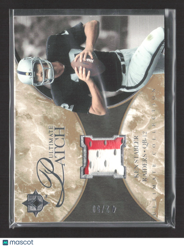 2006 Upper Deck Ultimate Collection Ultimate Patch Ken Stabler #UL-KS /20 Ultimate Patch Game-Used Patch