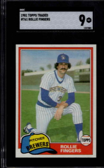 1981 Topps Traded Rollie Fingers SGC 9 #761 HOF