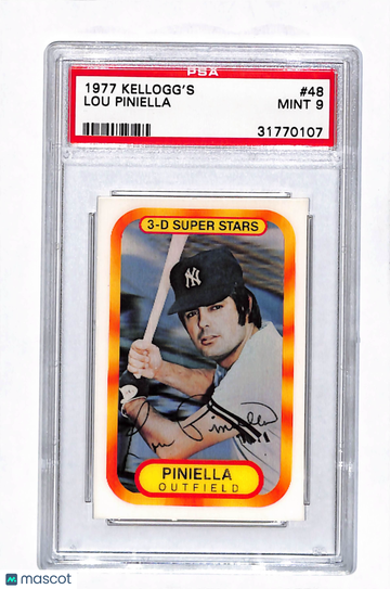 1977 Kellogg's Lou Piniella #48 PSA 9