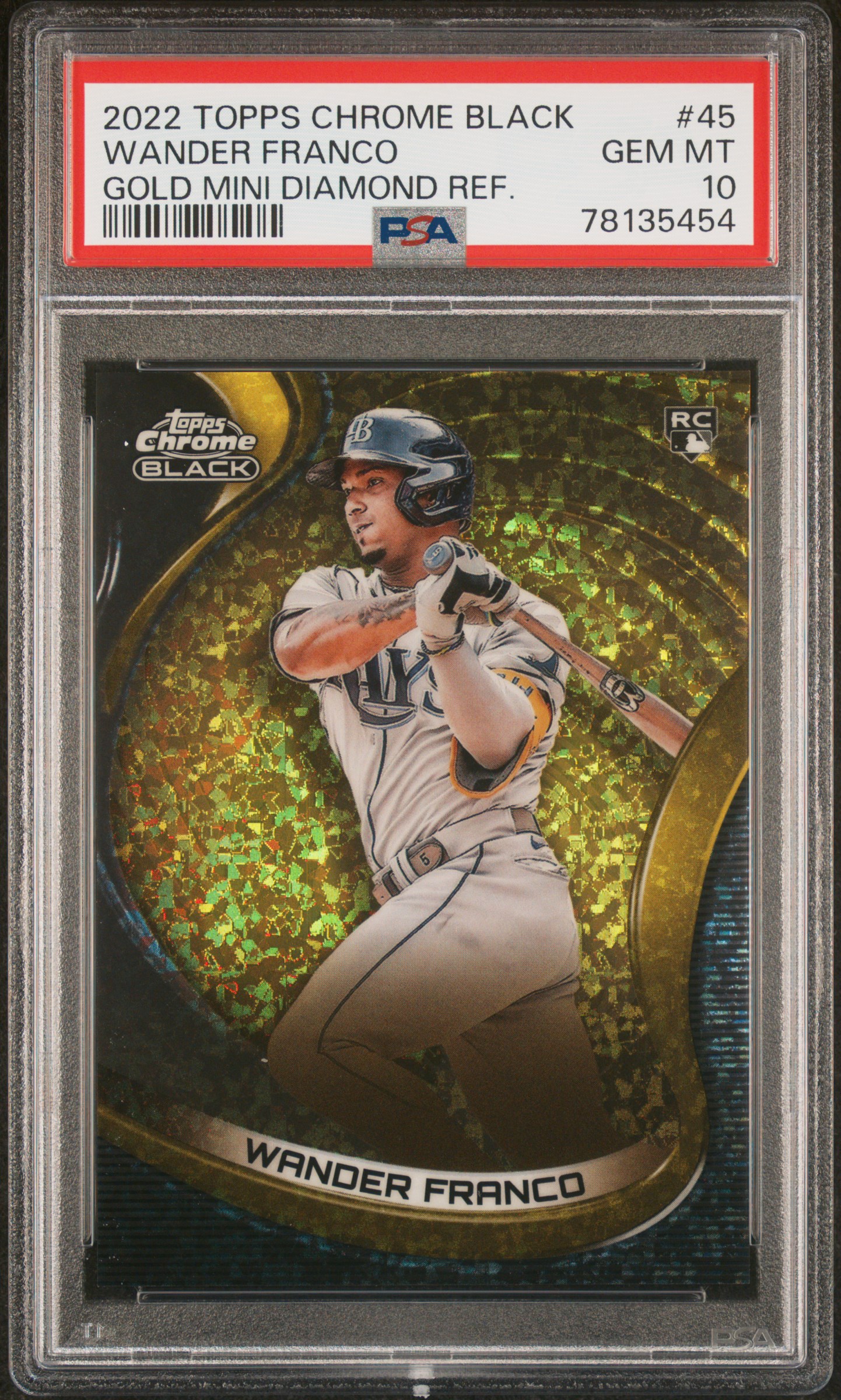 2022 Wander Franco 2022 Topps Chrome Black  #45  PSA 10
