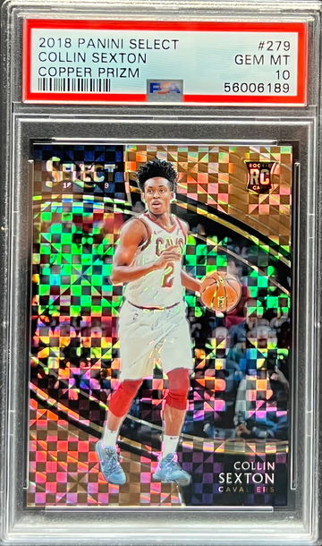 2018 Panini Select Collin Sexton 279 Courtside Copper Prizm #/60! PSA 10 RC Rookie