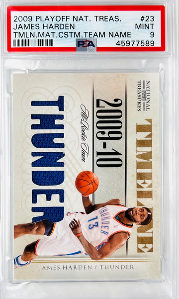 ⭐️ 2009 JAMES HARDEN NATIONAL TREASURES #23 PSA 9 RC /49 🔥📈 