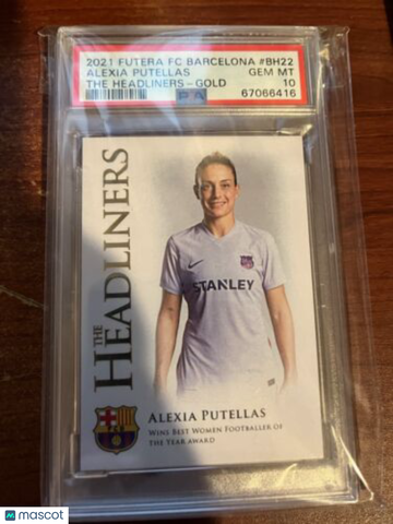 2021 Futera FC Barcelona The Headliners Alexia Putellas #BH22 The Headliners-Gold PSA 10