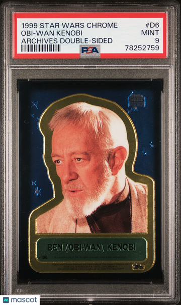 1999 Star Wars Chrome Archives Double-Sided Obi-Wan Kenobi #D6 PSA 9