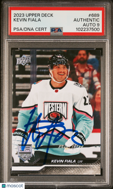 2023 Upper Deck Kevin Fiala #689 PSA A Auto 9