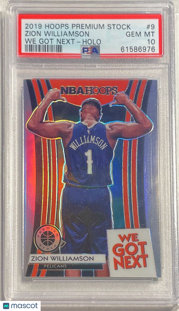 2019 Panini Hoops Premium Stock We Got Next Zion Williamson #9 Holo PSA 9