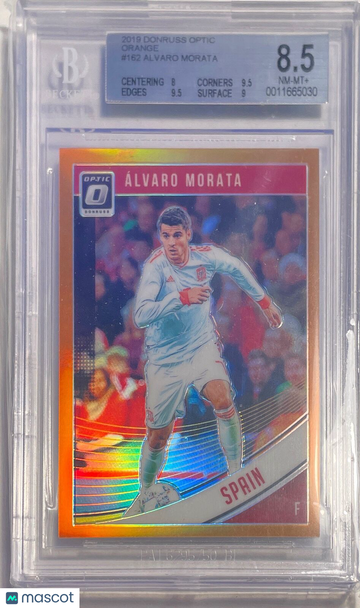 2019 Donruss Optic Orange Alvaro Morata #162 BGS 8.5