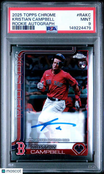2025 Topps Chrome Rookie Autographs Kristian Campbell #RAKC PSA 9