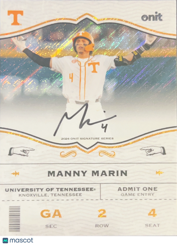 2026 ONIT Signature Series Manny Marin #GA-5S Orange Sparkle /10