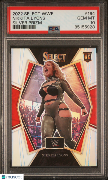 2022 Panini Select WWE Nikkita Lyons #194 Silver Prizm PSA 10