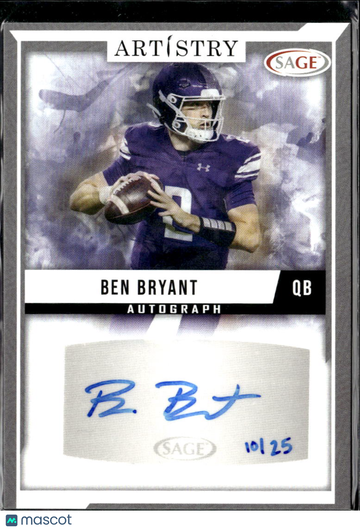 Ben Bryant 2024 SAGE Artistry Autograph Auto /25 Northwestern Wildcats