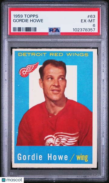 1959 Topps Gordie Howe #63 PSA 6