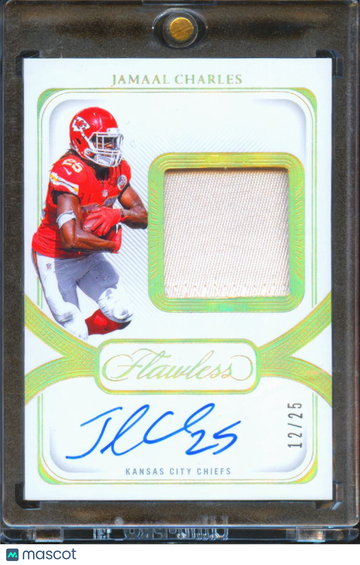 2025 Panini Flawless Jamaal Charles #DPA-JCS /25 Authentic Autograph Patch Memorabilia