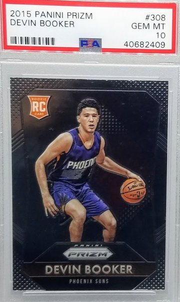 Devin Booker 2015 Panini Prizm RC Rookie # 308 Graded Gem Mint PSA 10