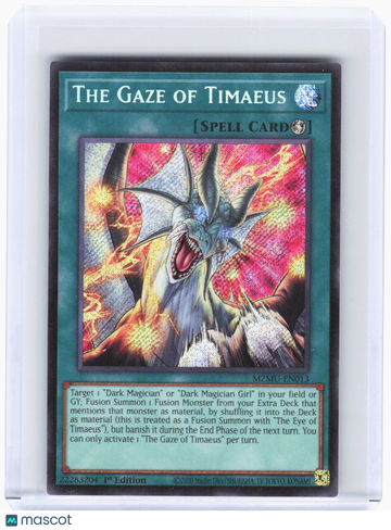 Maze of Muertos The Gaze of Timaeus Foil Secret Rare 1st Edition #MZMU-EN013