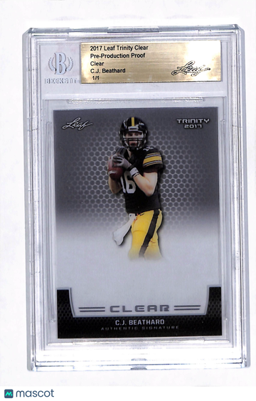 2017 Leaf Trinity Clear C.J. Beathard 1/1 Pre-Production Proof