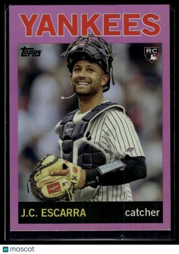 2025 Topps Archives J.C. Escarra #66 Pink Foilboard RC