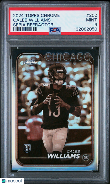 2024 Topps Chrome Caleb Williams #202 Sepia Refractor PSA 9