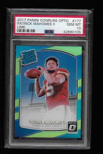 2017 Donruss Optic Patrick Mahomes LIME