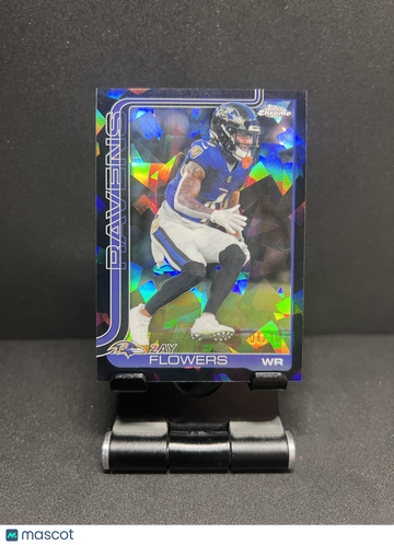 2025 CHROME SAPPHIRE ZAY FLOWERS BLACK REFRACTOR /10