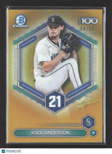 2026 Bowman Chrome Top 100 Kade Anderson #BTP-21 Gold Refractor /50