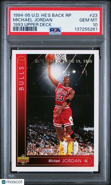 1994 Upper Deck Jordan 94-95 He's Back Reprints Michael Jordan #23 1993 PSA 10