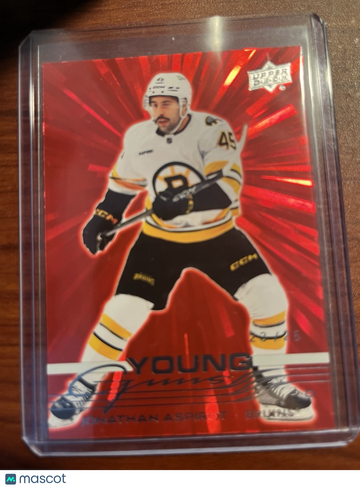 2025-26 Upper Deck Extended Jonathan Aspirot #723 outburst red sp Outburst Red Rookie #11/25 young guns