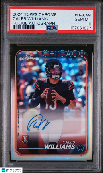 2024 Topps Chrome Rookie Autographs Variations Caleb Williams #RACWI Rookie PSA 10