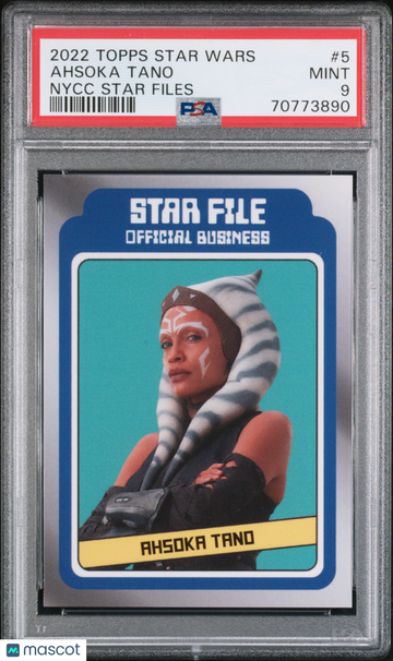 2022 Topps Star Wars Nycc Star Files Ahsoka Tano #5 PSA 9