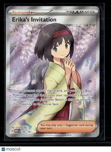 2023 Scarlet & Violet 151 Erika's Invitation Holo Secret Rare FA #196/165