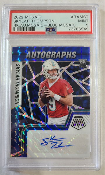 2022 Panini Mosaic Skylar Thompson Autographs Blue /99