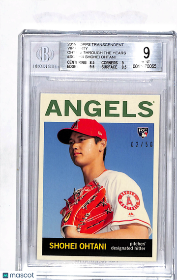 2019 Topps Transcendent Ohtani VIP Party Through the Years Shohei Ohtani #SO1964 BGS 9