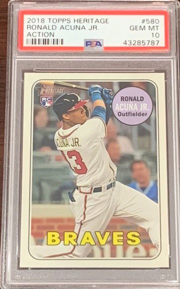 2018 Heritage Ronald Acuna Action PSA 10