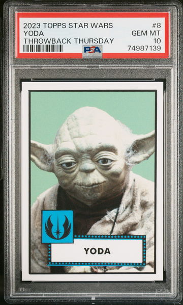 2023 STAR YODA TOPPS WARS THROWBACK THURSDAY #8 PSA 10