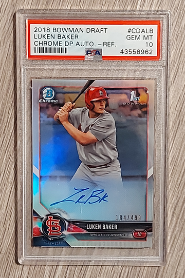 Luken Baker Refractor Auto PSA 10
