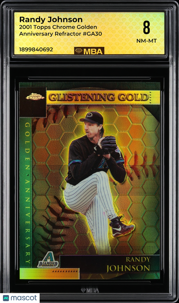 2001 Topps Chrome Golden Anniversary Randy Johnson #GA30 Refractor MBA 8