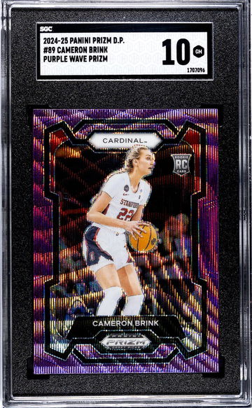 2024-25 Panini Prizm D.P. #89 Cameron Brink Purple Wave Prizm SGC 10