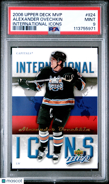 2006-07 Upper Deck MVP International Icons Alexander Ovechkin #II24 PSA 9