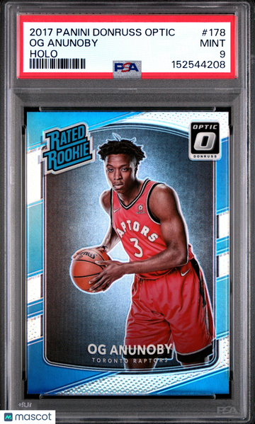 2017 Panini Donruss Optic Og Anunoby #178 Silver Holofoil Short Print Nicely Centered Mint Parallel/Variety Rookie Base