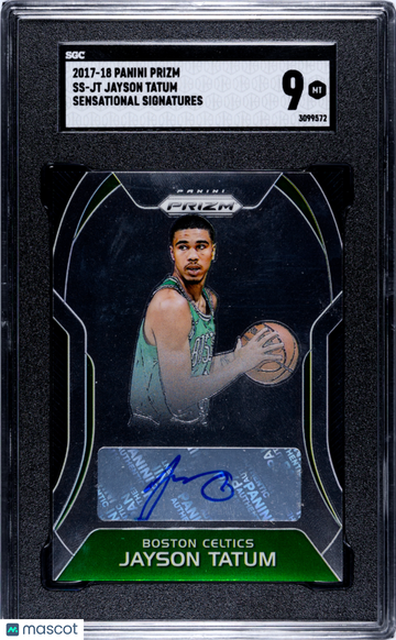 2017 Panini Prizm Jayson Tatum #SS-JT Sensational Sigs. SGC 9