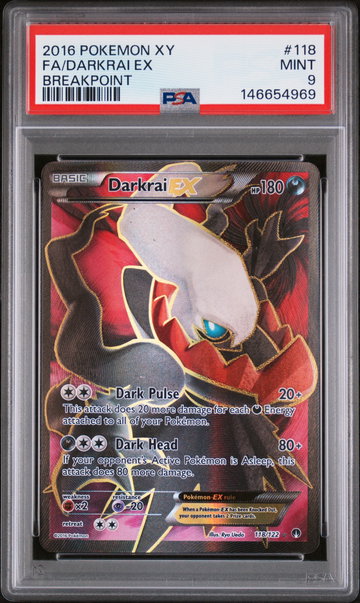 2016 Pokemon XY Breakpoint Darkrai Ex #118 PSA 9