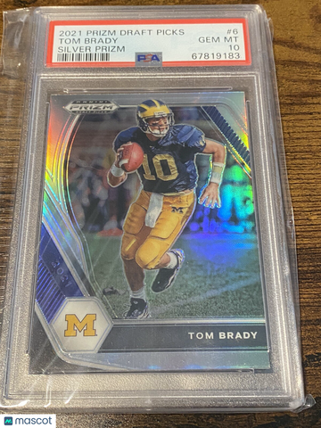 2021 Panini Prizm Tom Brady #6 Silver Prizm Parallel/Variety PSA 10
