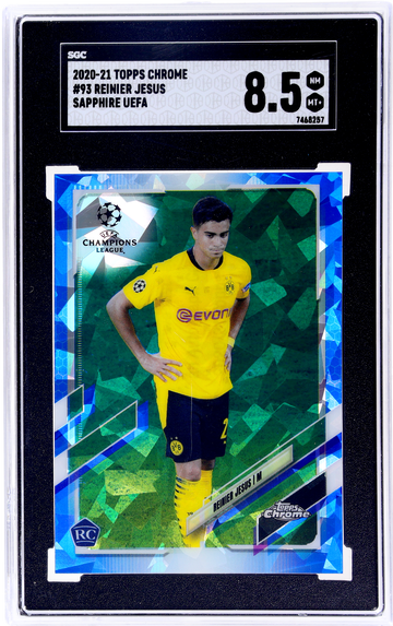 2020-21 Topps Chrome Sapphire Reinier Jesus #93 SGC 8.5 RC