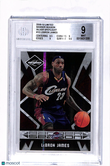 2009 Limited Banner Season Silver Spotlight LeBron James #10 BGS 9
