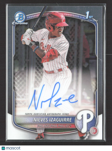 2025 Topps Bowman Chrome Nieves Izaguirre #CPA-NI 1st Bowman Auto