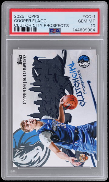 2025 Topps Cooper Flagg Clutch City Prospects PSA 10 RC
